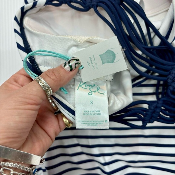 Kona Sol Striped One Piece Swimsuit - Picture 4 of 4